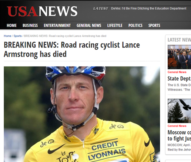Armstrong mrtev!? Blázniví Američané šokují svět