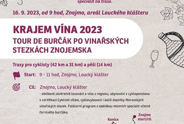 Tour de burčák po vinařských stezkách Znojemska