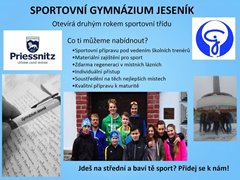 Gymnázium Jeseník přijímá uchazeče do třídy se zaměřením na cyklistiku 